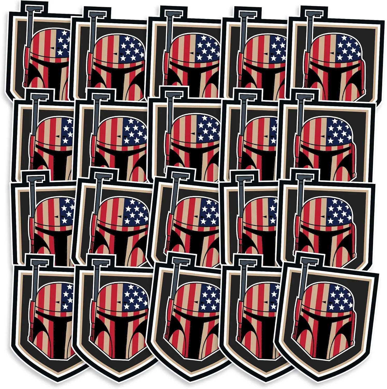 NEO Tactical Gear Bounty Hunter US Flag Die Cut Vinyl Sticker Pack (20)