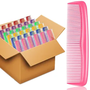 NICEMOVIC 120 Packs Hair Comb Bulk Set, Pocket Travel Hair Combs for Women and Men, Colorful Coarse and Fine Tooth Comb, Individually Wrapped Bulk Comb for Homeless Hotel Shelter Nursing Home Charity