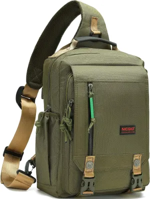NICGID Sling Bags Chest Shoulder Backpacks, 13.3'' 14.1'' 15.6''Laptop Backpack Crossbody Messenger Bag Travel Outdoor