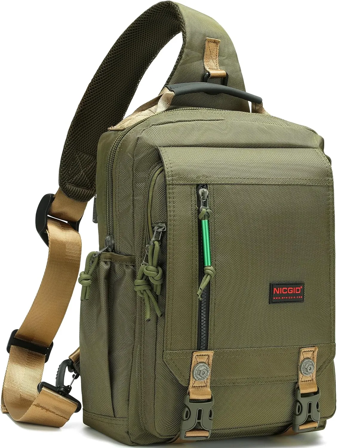 NICGID Sling Bags Chest Shoulder Backpacks, 13.3'' 14.1'' 15.6''Laptop Backpack Crossbody Messenger Bag Travel Outdoor