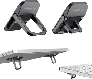 Nillkin Computer Keyboard Stand for Desktop with 3 Adjustable Angles, Mini Laptop Feet, Flip Keyboard Riser Feet for Keyboards, Laptop Stand for MacBook, Dell, HP, Other 14-16 Inches, Black