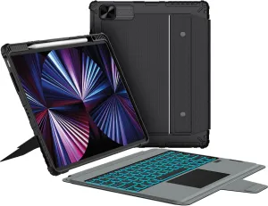 Nillkin iPad Air 11 inch Case with Keyboard(M3 2025/M2 2024) for iPad Pro 11& iPad Air 5th/4th, Detachable Backlit Folio Keyboard Case for iPad Pro 11 inch with Camera Cover and Trackpad, Pen Holder