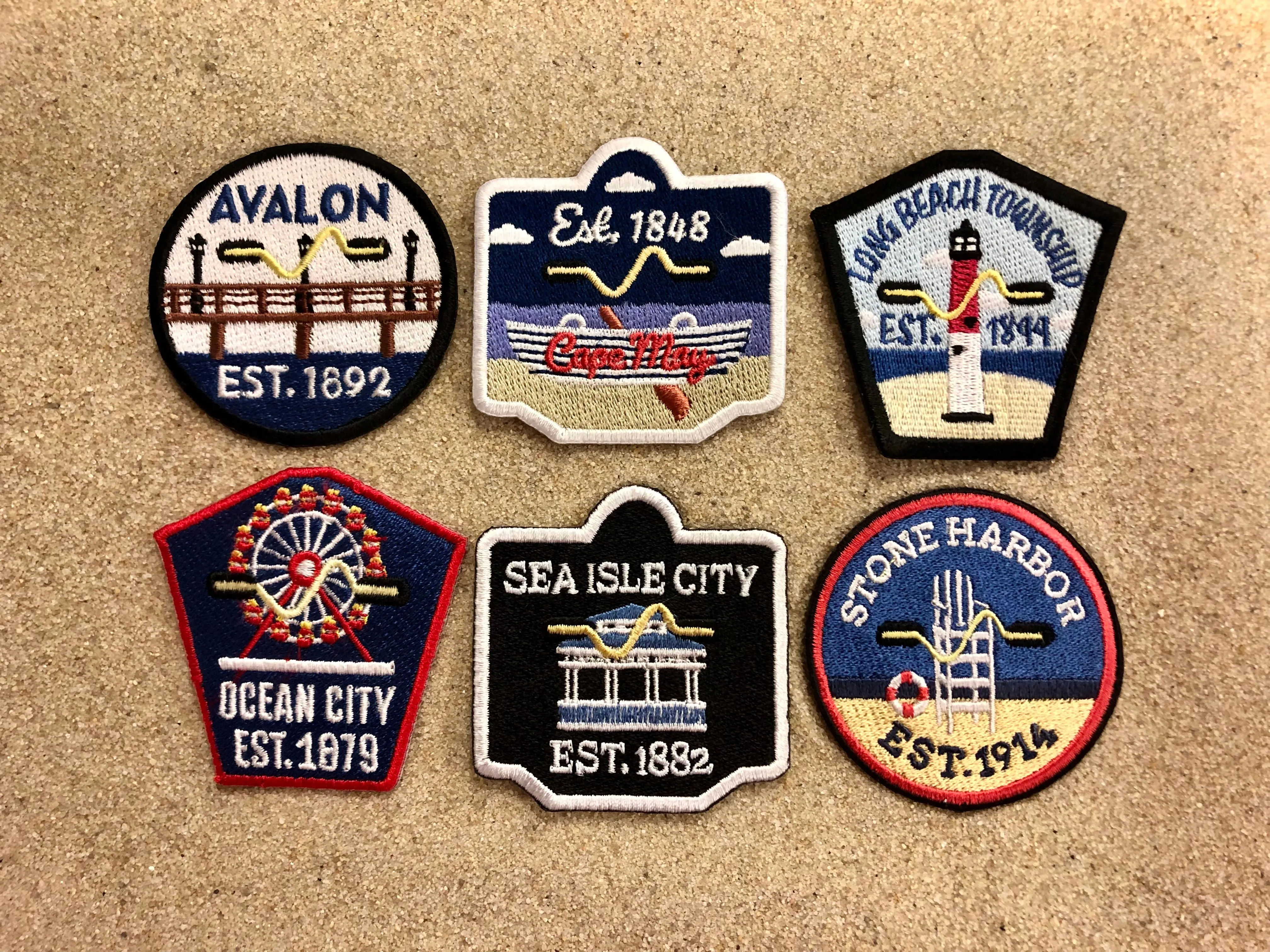 Novelty Beach Tag/Badge Patches