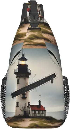 Old Lighthouse-Standard-Scale-2_00x Print Sling Bag Crossbody Travel Hiking Chest Backpack Shoulder Daypack For Women Men