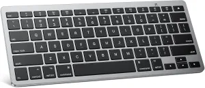OMOTON Bluetooth Keyboard Compatible with Mac, Compact Wireless Keyboard Compatible with MacBook Pro/Air, iMac, Mac Mini/Pro Laptop and PC, Grey