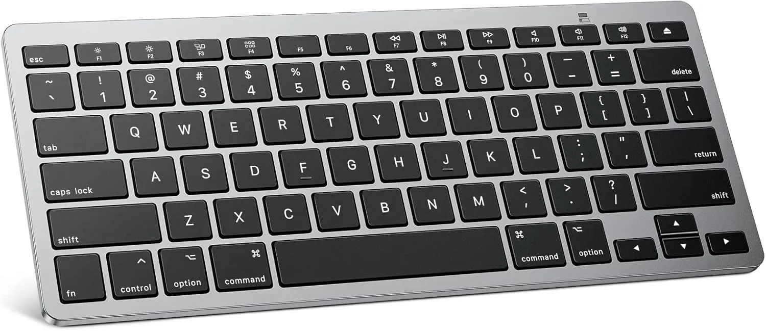OMOTON Bluetooth Keyboard Compatible with Mac, Compact Wireless Keyboard Compatible with MacBook Pro/Air, iMac, Mac Mini/Pro Laptop and PC, Grey