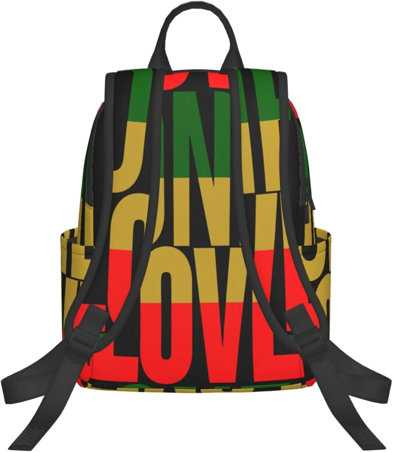 One Loves Jamaican Rasta Reggae Casual Backpacks Laptop Backpack Outdoor Travel Rucksack Sport Carry-On Daypack Lightweight Bag with Multi-Pockets
