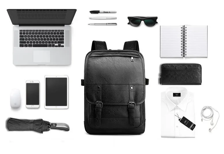 Otto Faux Leather Travel Backpack for Men