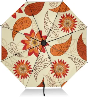 Oyihfvs Automatic Umbrella, Folding Umbrella Reinforced Anti-UV Sun rain Auto Open/Close