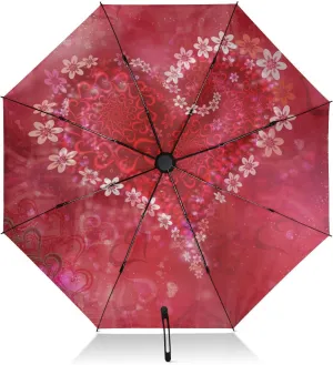 Oyihfvs Automatic Umbrella, Folding Umbrella Reinforced Anti-UV Sun rain Auto Open/Close