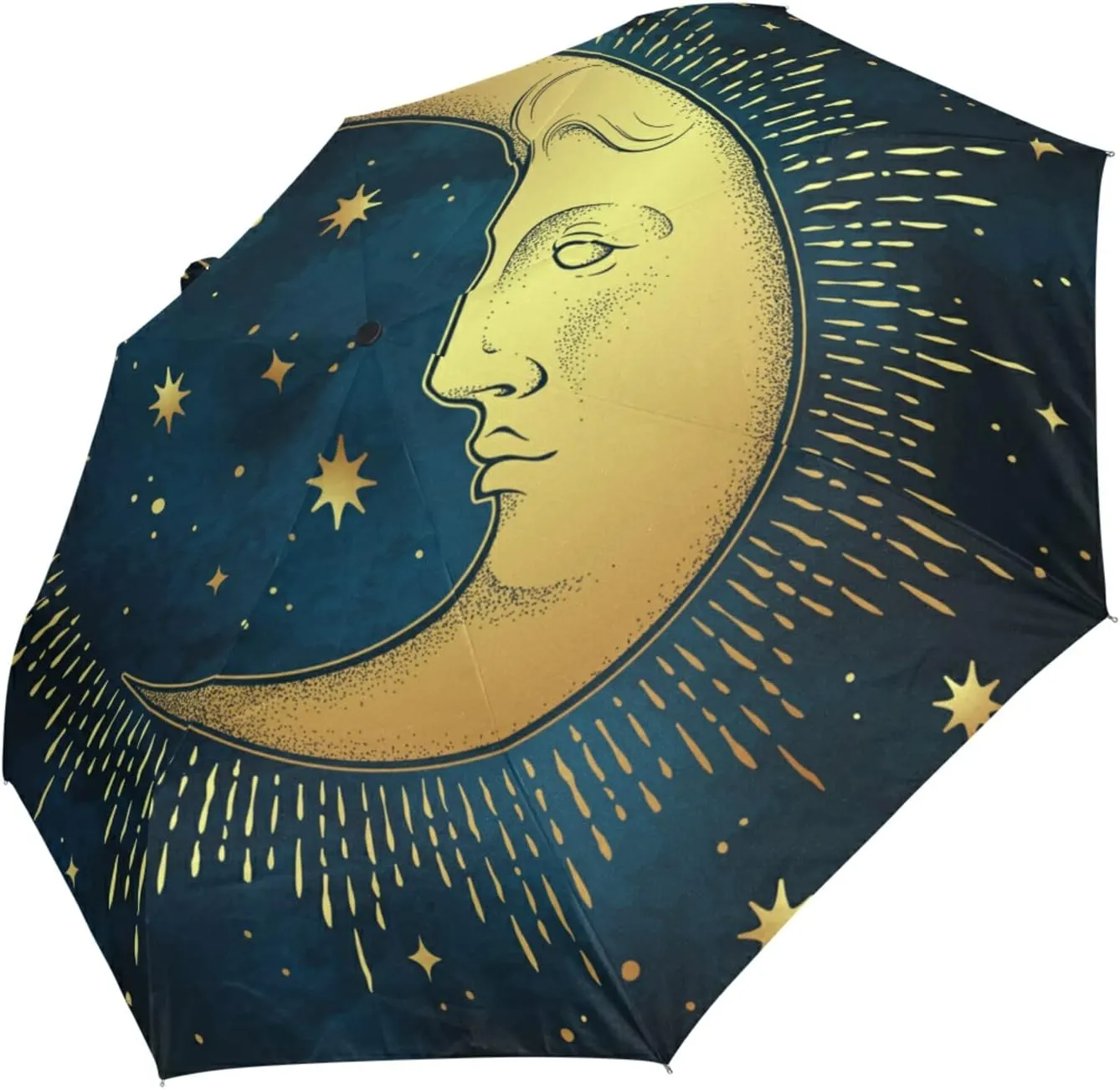 Oyihfvs Automatic Windproof Waterproof Umbrella, Folding Umbrella Reinforced Portable Automatic Compact Anti-UV Sun rain Auto Open/Close