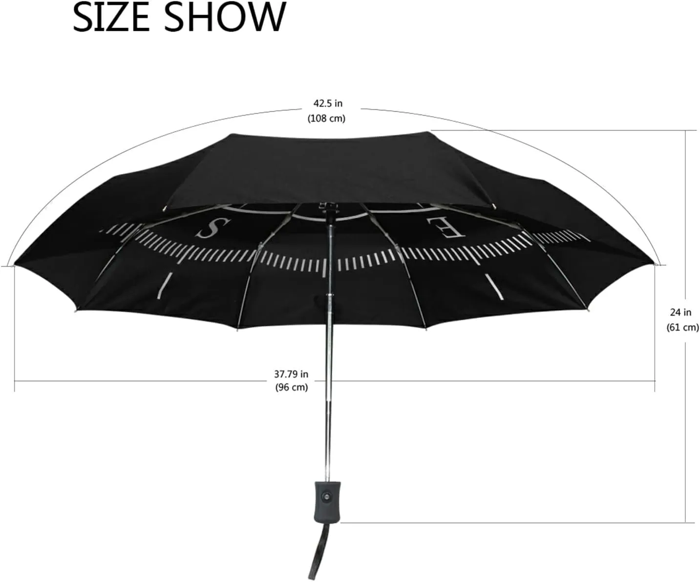 Oyihfvs Automatic Windproof Waterproof Umbrella, Folding Umbrella Reinforced Portable Automatic Compact Anti-UV Sun rain Auto Open/Close