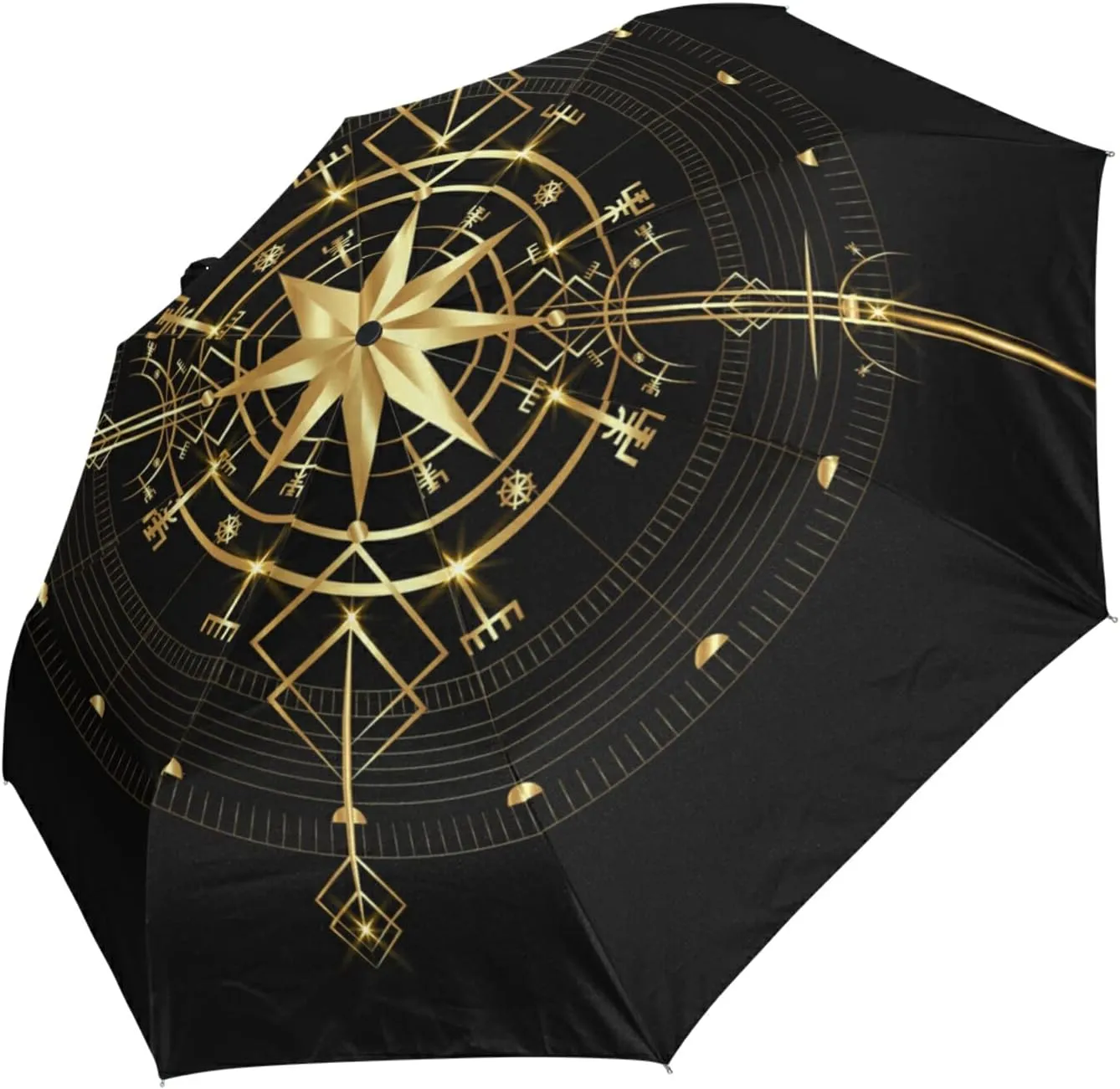 Oyihfvs Automatic Windproof Waterproof Umbrella, Folding Umbrella Reinforced Portable Automatic Compact Anti-UV Sun rain Auto Open/Close