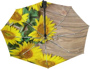 Oyihfvs Automatic Windproof Waterproof Umbrella, Folding Umbrella Reinforced Portable Automatic Compact Anti-UV Sun rain Auto Open/Close