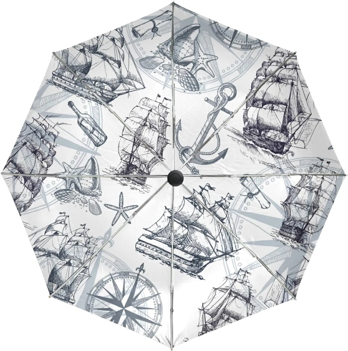 Oyihfvs Automatic Windproof Waterproof Umbrella, Folding Umbrella Reinforced Portable Automatic Compact Anti-UV Sun rain Auto Open/Close