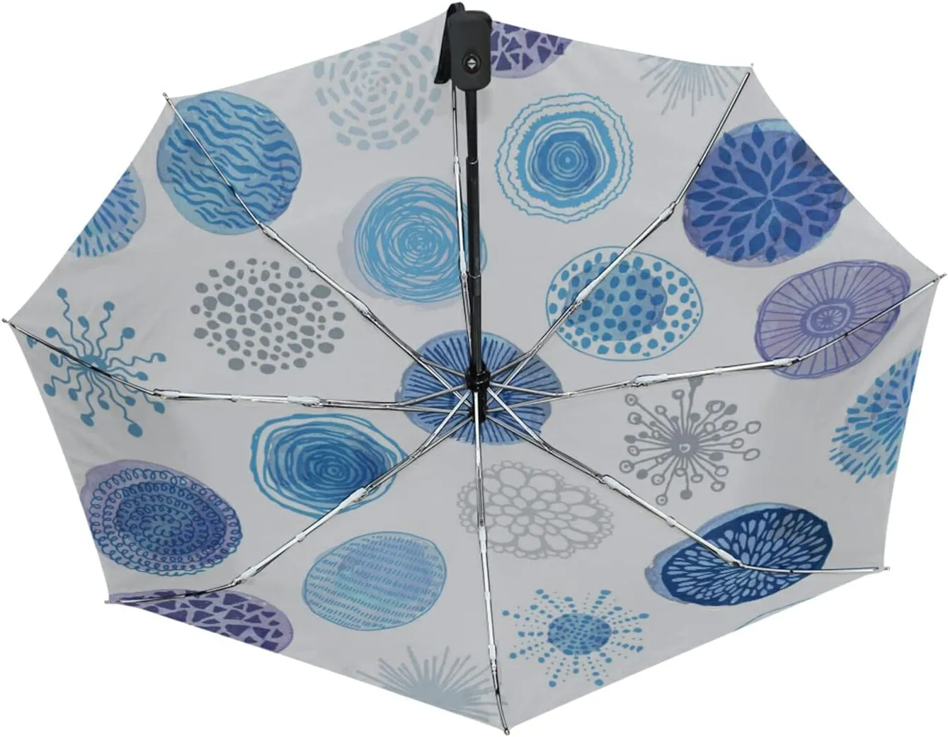 Oyihfvs Automatic Windproof Waterproof Umbrella, Folding Umbrella Reinforced Portable Automatic Compact Anti-UV Sun rain Auto Open/Close