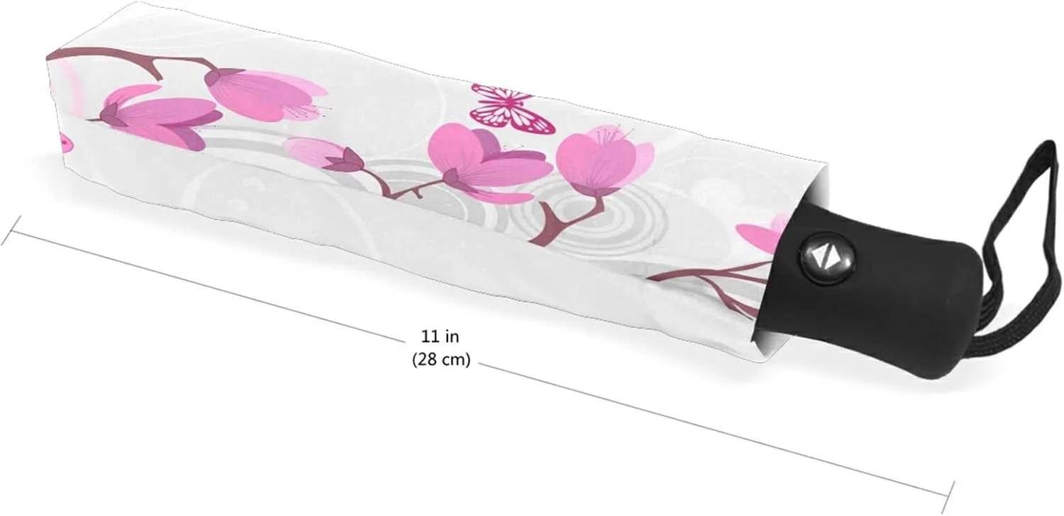 Oyihfvs Automatic Windproof Waterproof Umbrella, Folding Umbrella Reinforced Portable Automatic Compact Anti-UV Sun rain Auto Open/Close