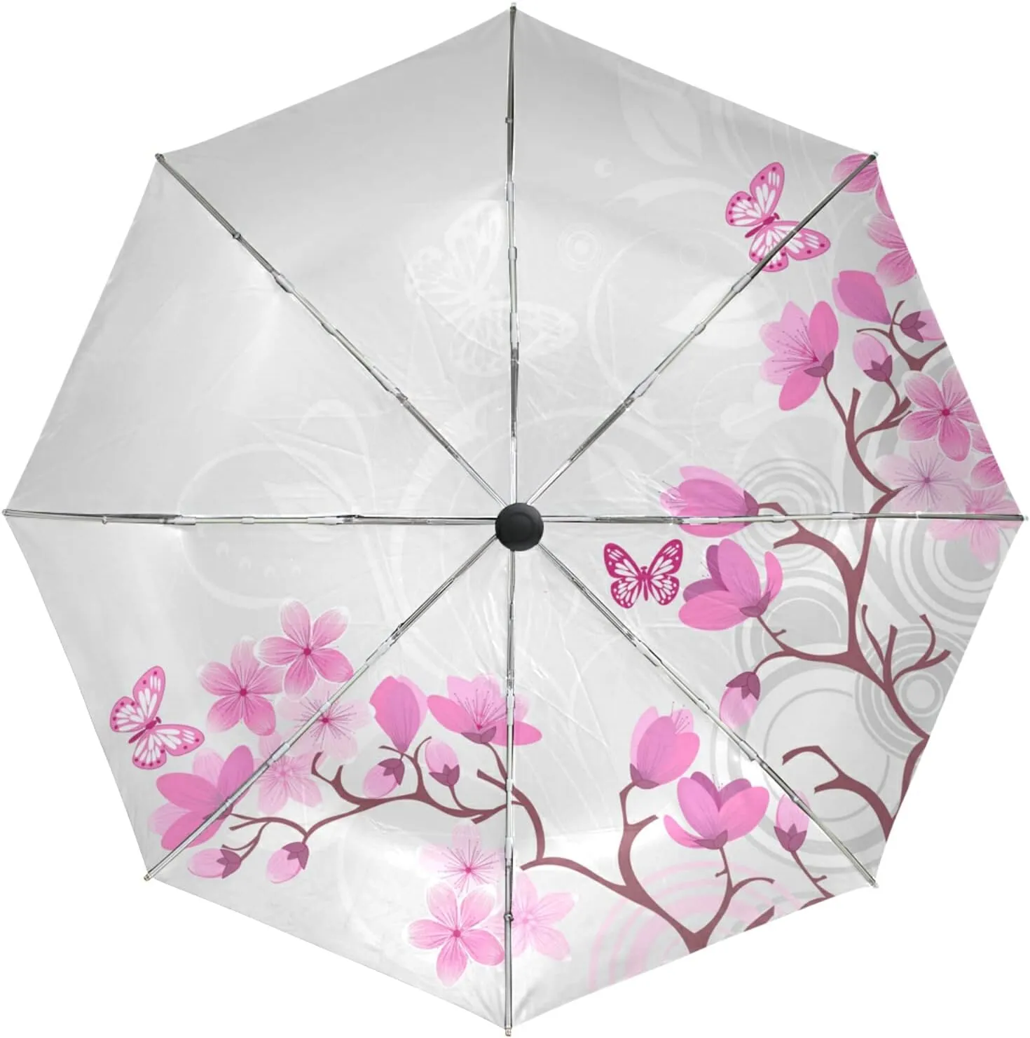 Oyihfvs Automatic Windproof Waterproof Umbrella, Folding Umbrella Reinforced Portable Automatic Compact Anti-UV Sun rain Auto Open/Close