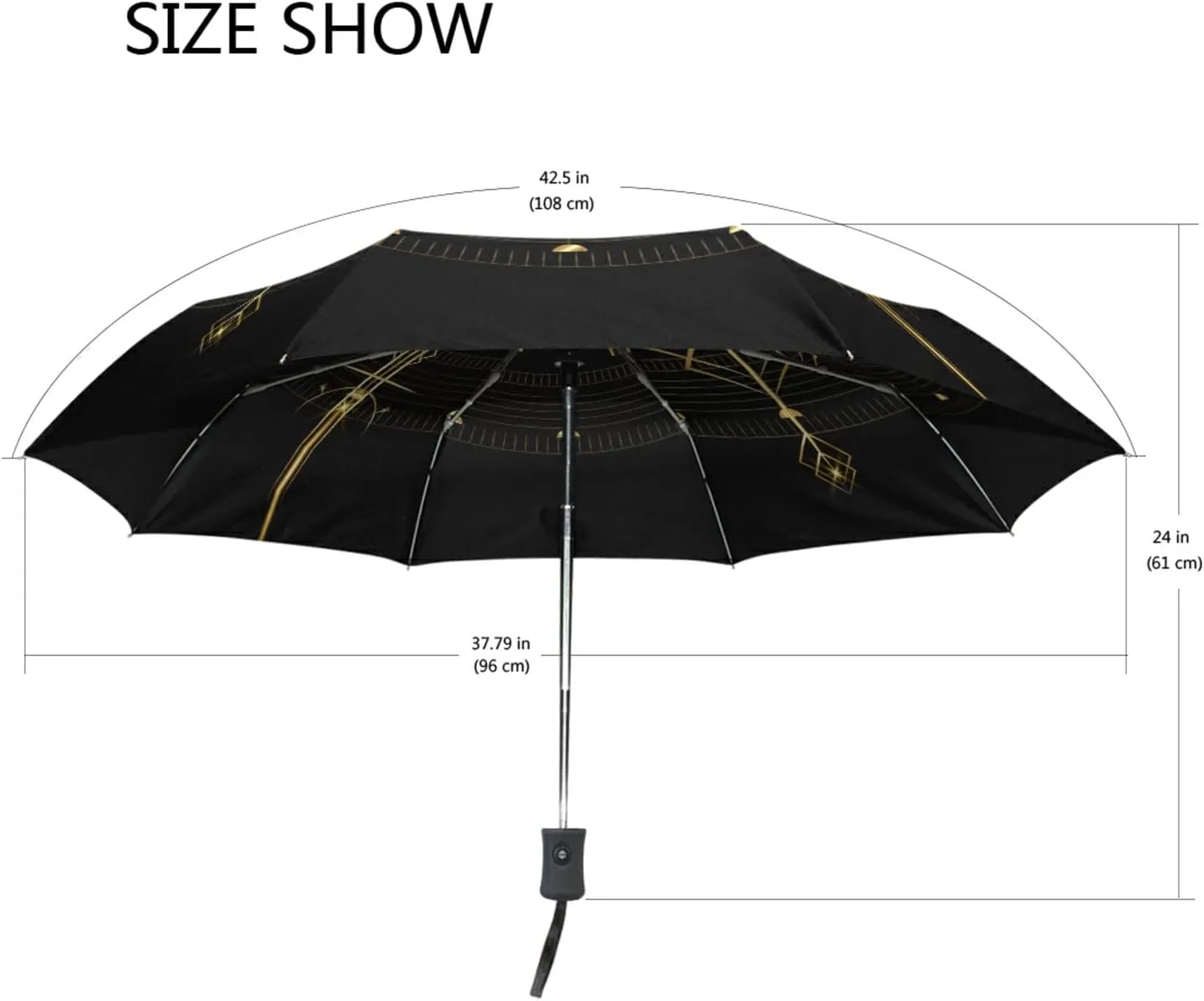 Oyihfvs Automatic Windproof Waterproof Umbrella, Folding Umbrella Reinforced Portable Automatic Compact Anti-UV Sun rain Auto Open/Close