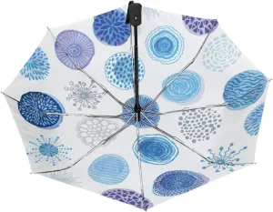Oyihfvs Automatic Windproof Waterproof Umbrella, Folding Umbrella Reinforced Portable Automatic Compact Anti-UV Sun rain Auto Open/Close