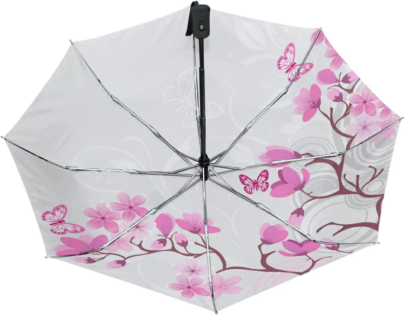Oyihfvs Automatic Windproof Waterproof Umbrella, Folding Umbrella Reinforced Portable Automatic Compact Anti-UV Sun rain Auto Open/Close