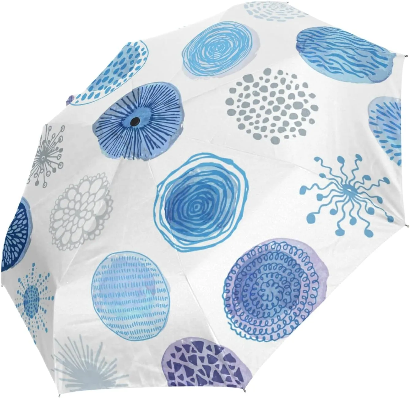 Oyihfvs Automatic Windproof Waterproof Umbrella, Folding Umbrella Reinforced Portable Automatic Compact Anti-UV Sun rain Auto Open/Close
