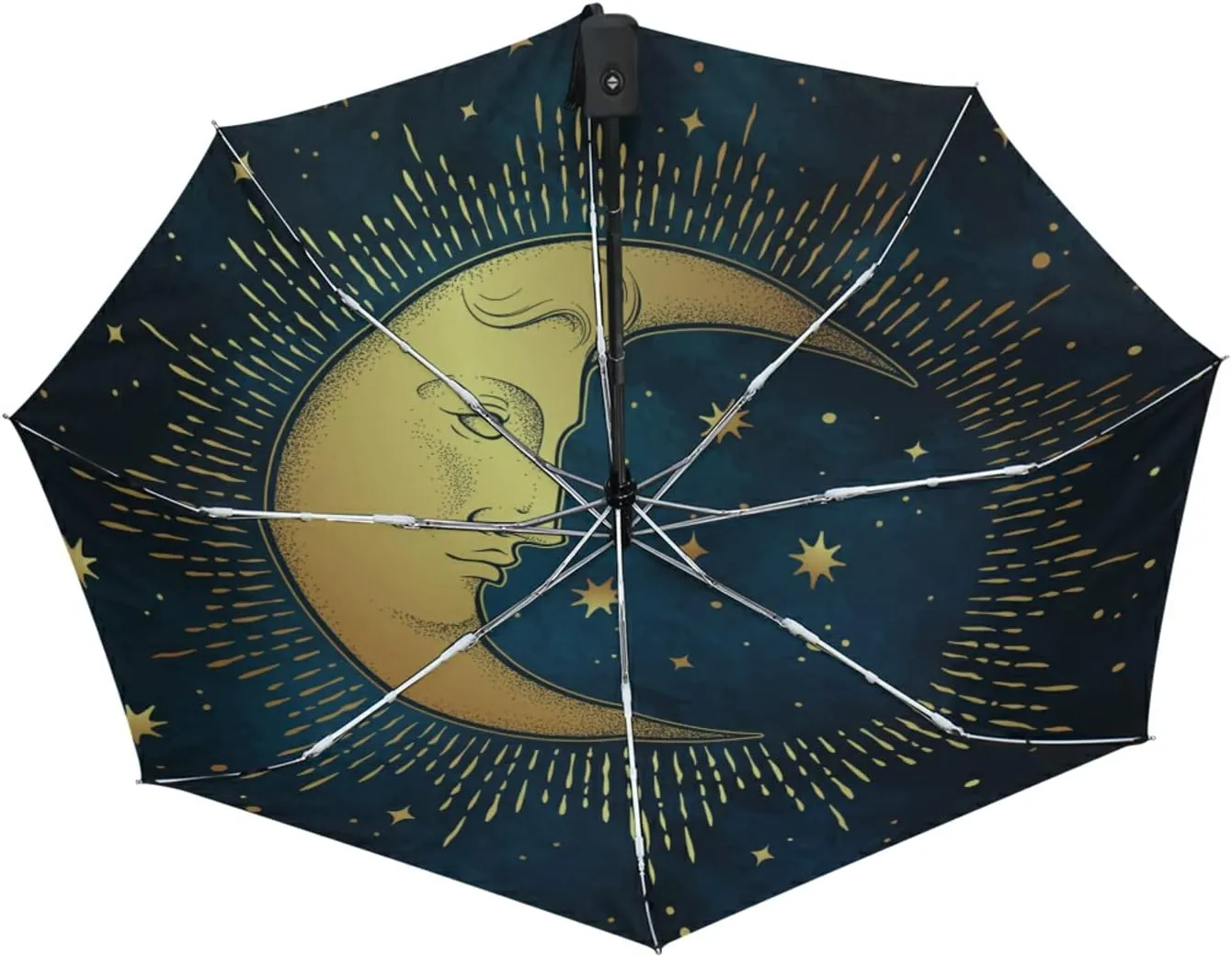 Oyihfvs Automatic Windproof Waterproof Umbrella, Folding Umbrella Reinforced Portable Automatic Compact Anti-UV Sun rain Auto Open/Close