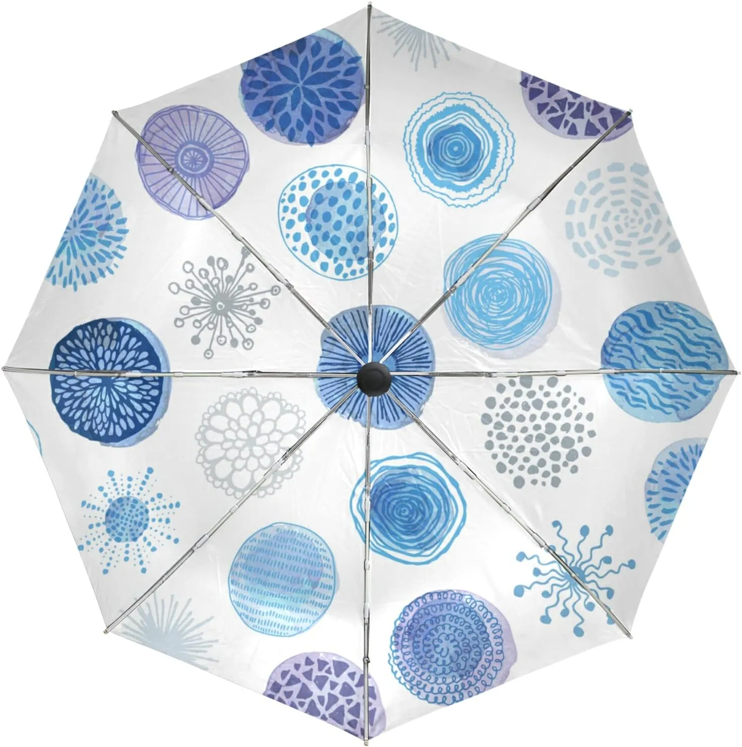 Oyihfvs Automatic Windproof Waterproof Umbrella, Folding Umbrella Reinforced Portable Automatic Compact Anti-UV Sun rain Auto Open/Close