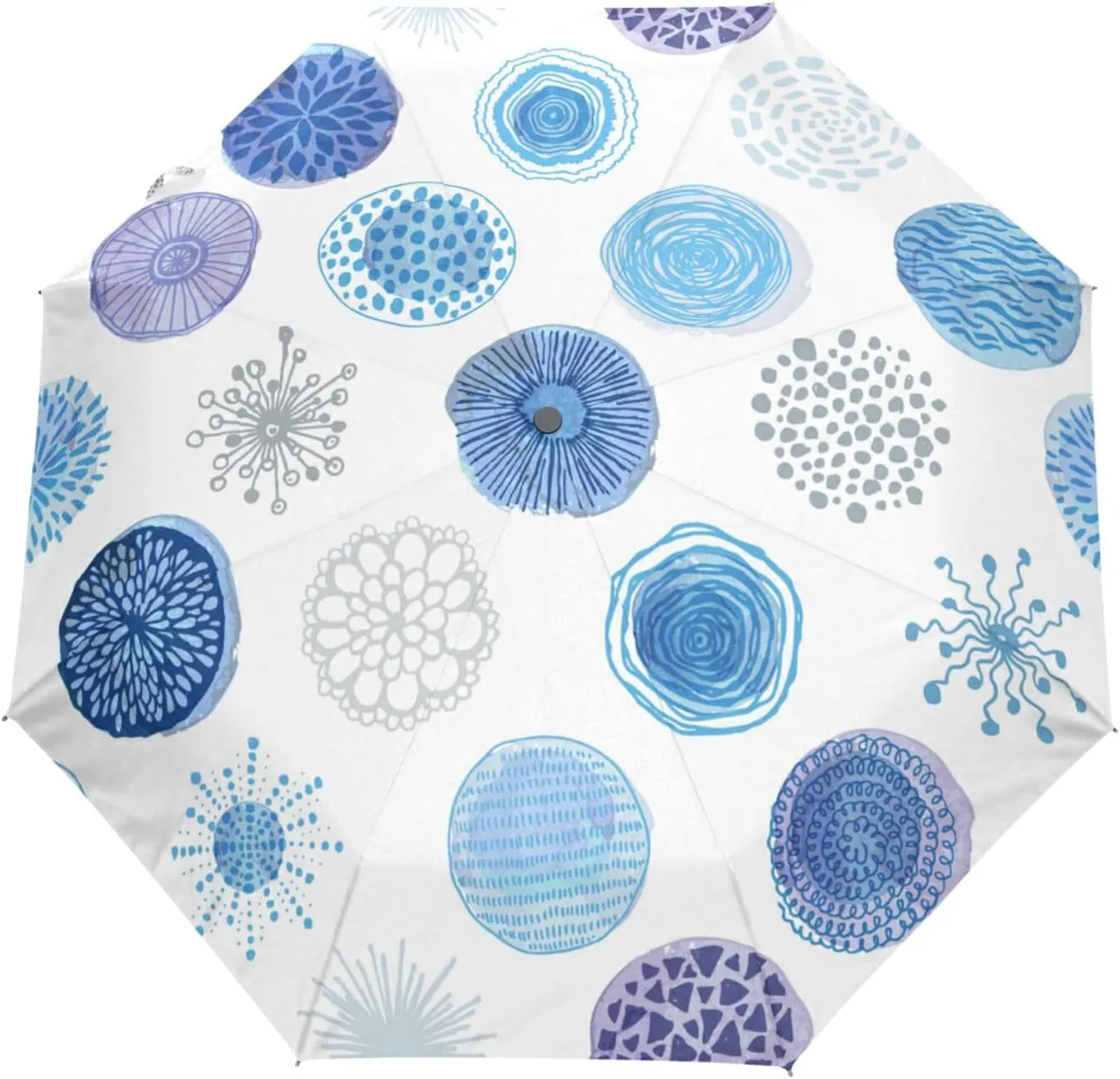 Oyihfvs Automatic Windproof Waterproof Umbrella, Folding Umbrella Reinforced Portable Automatic Compact Anti-UV Sun rain Auto Open/Close