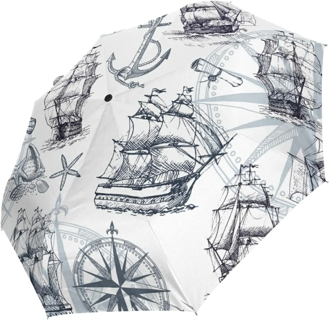 Oyihfvs Automatic Windproof Waterproof Umbrella, Folding Umbrella Reinforced Portable Compact Anti-UV Sun rain Auto Open/Close