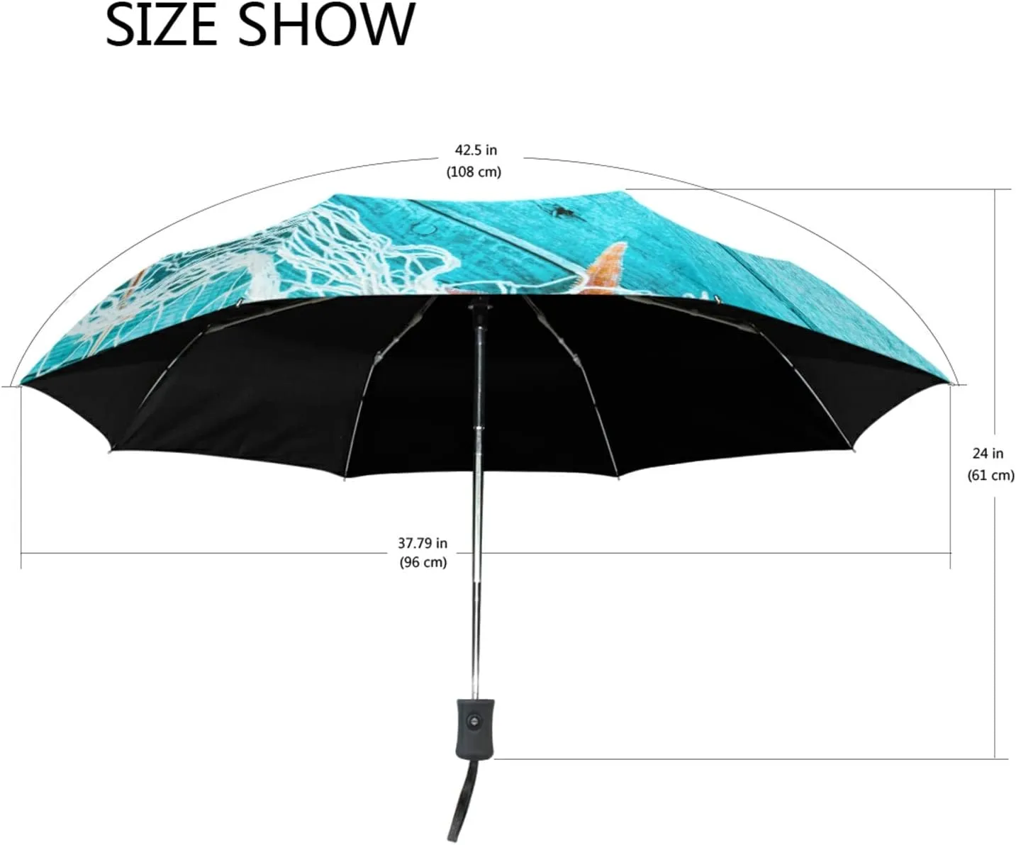 Oyihfvs Automatic Windproof Waterproof Umbrella, Folding Umbrella Reinforced Portable Compact Anti-UV Sun rain Auto Open/Close