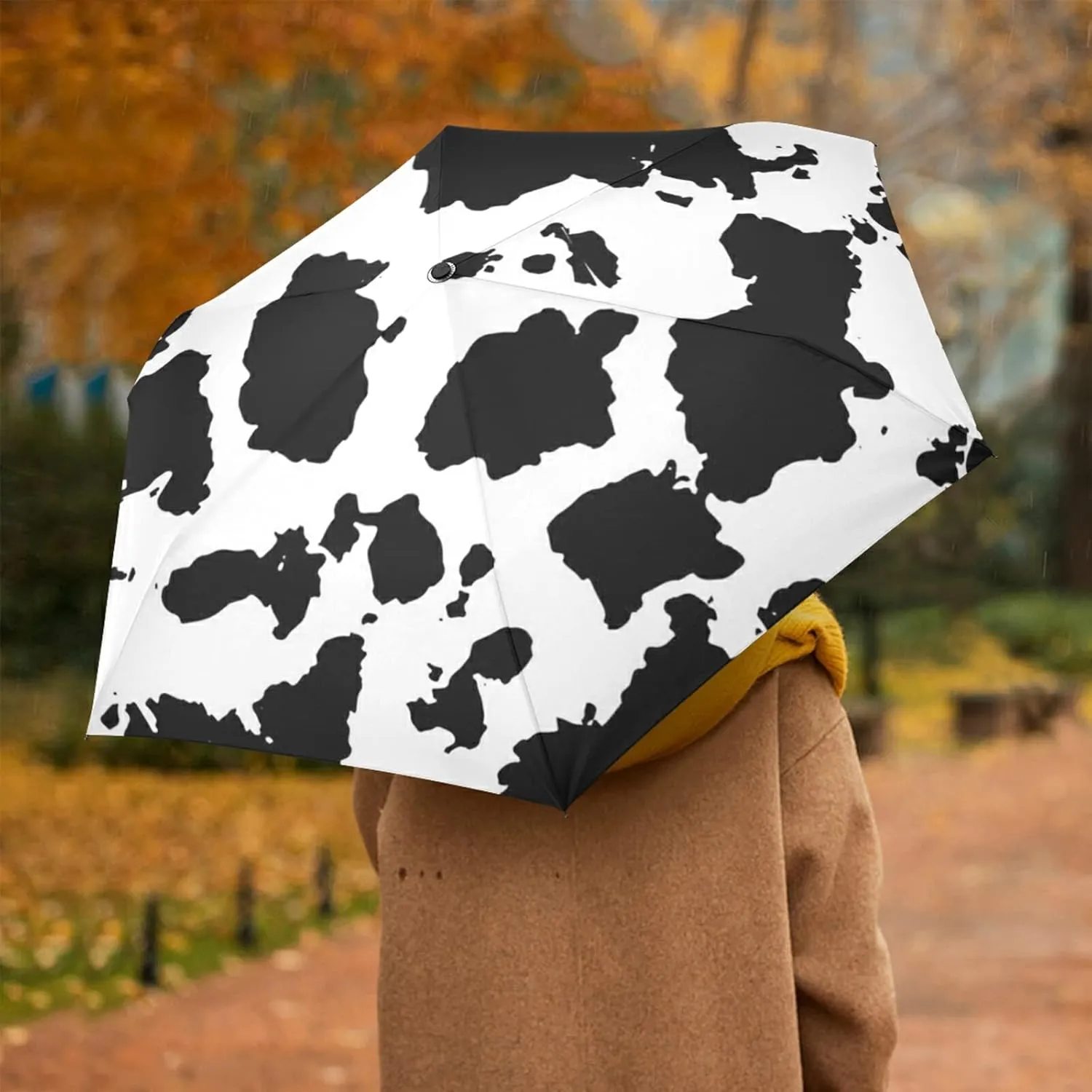 Oyihfvs Automatic Windproof Waterproof Umbrella, Folding Umbrella Reinforced Portable Compact UV Protection Sun rain Auto Open/Close