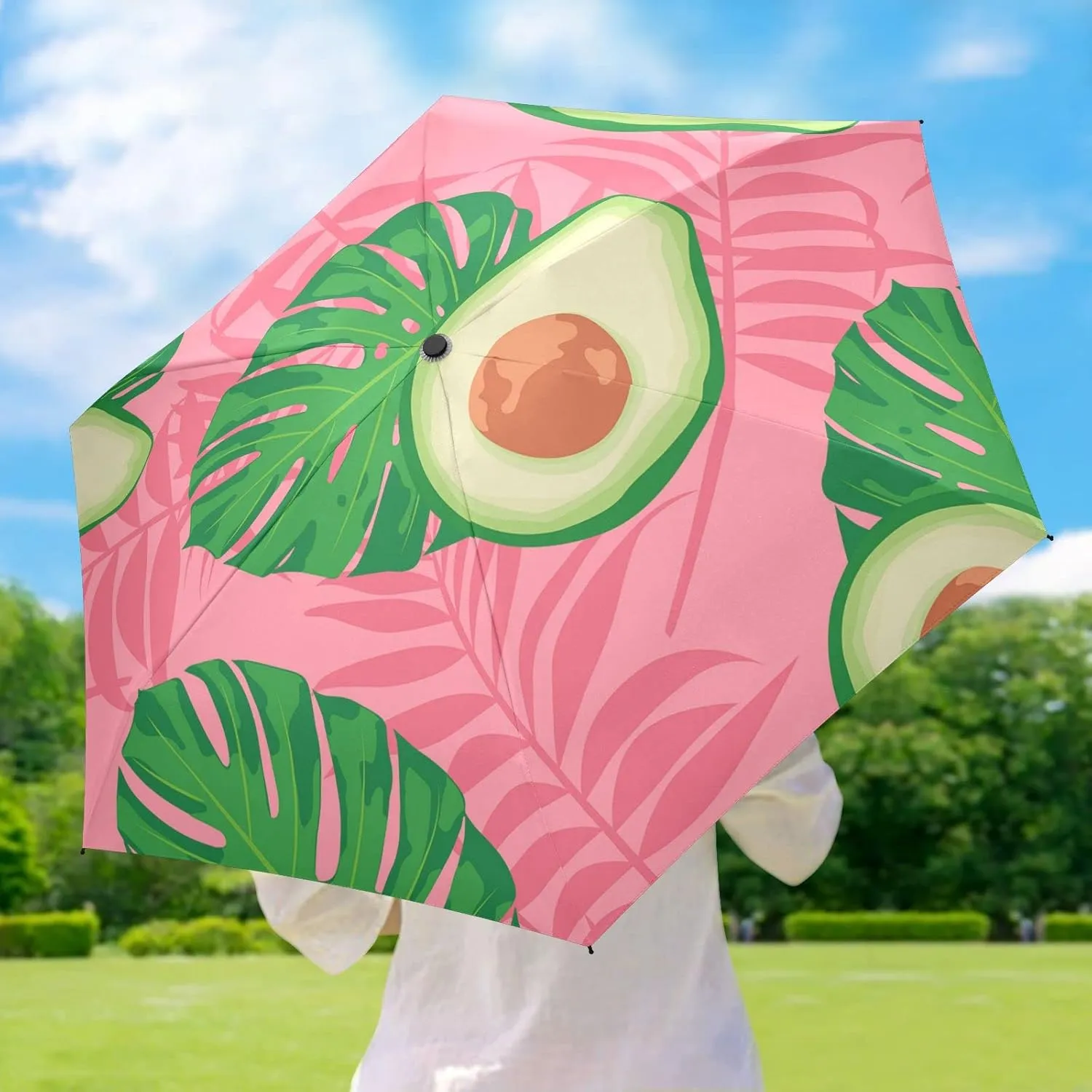Oyihfvs Parasol Folding Umbrella, Reinforced Windproof Waterproof, Portable Compact Anti-UV Sun Rain Protection for Travel Outdoor