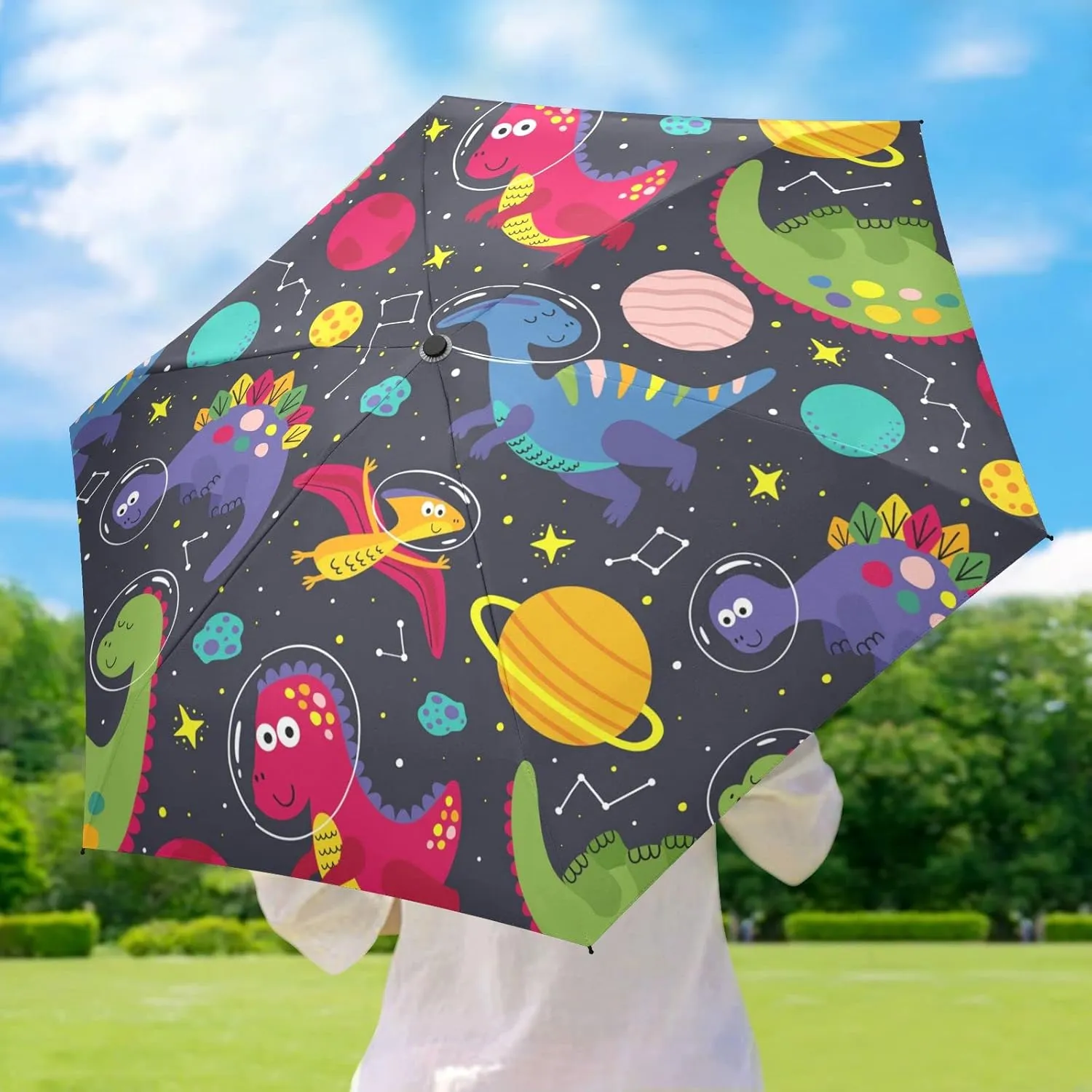Oyihfvs Parasol Folding Umbrella, Reinforced Windproof Waterproof, Portable Compact Anti-UV Sun Rain Protection for Travel Outdoor