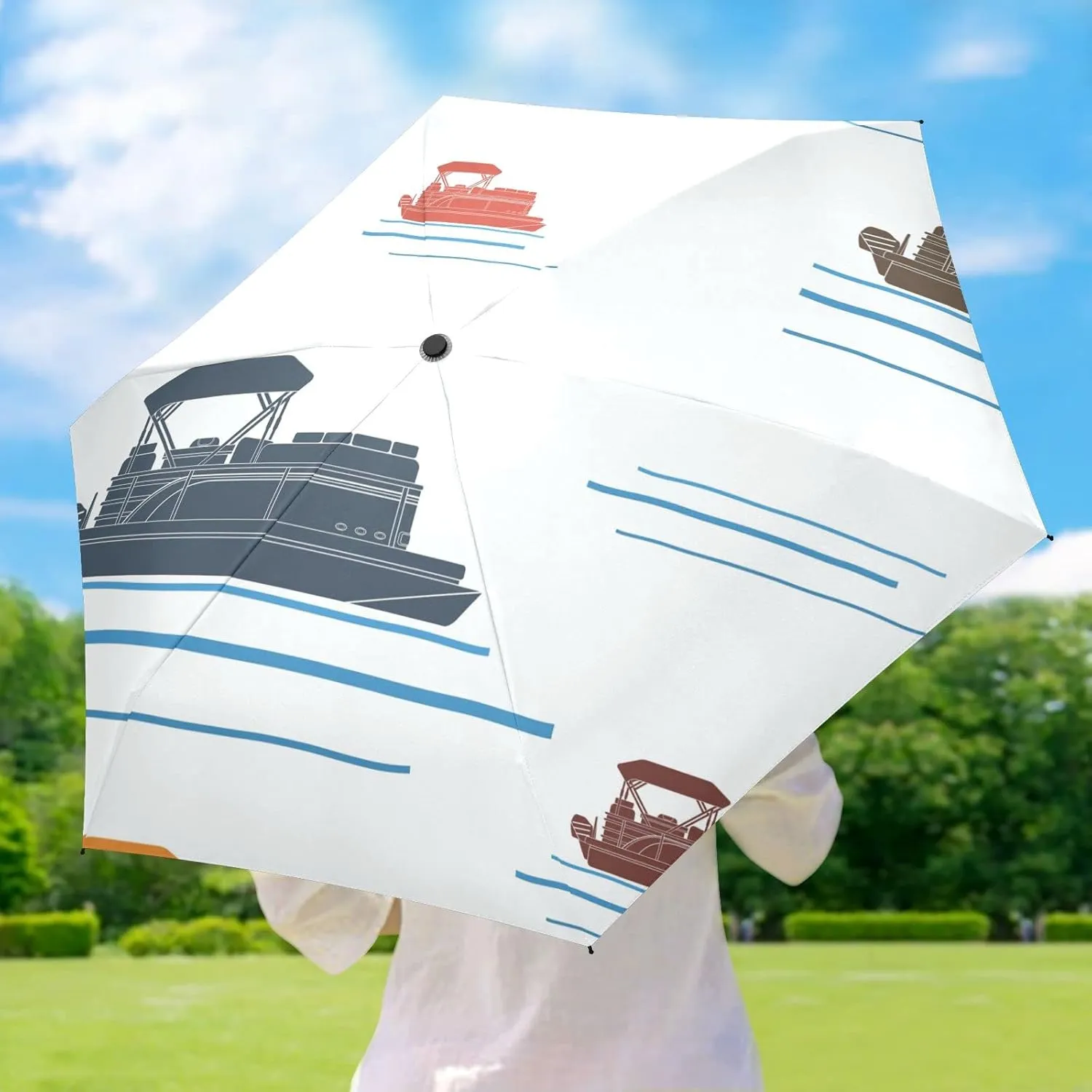 Oyihfvs Parasol Folding Umbrella, Reinforced Windproof Waterproof, Portable Compact Anti-UV Sun Rain Protection for Travel Outdoor