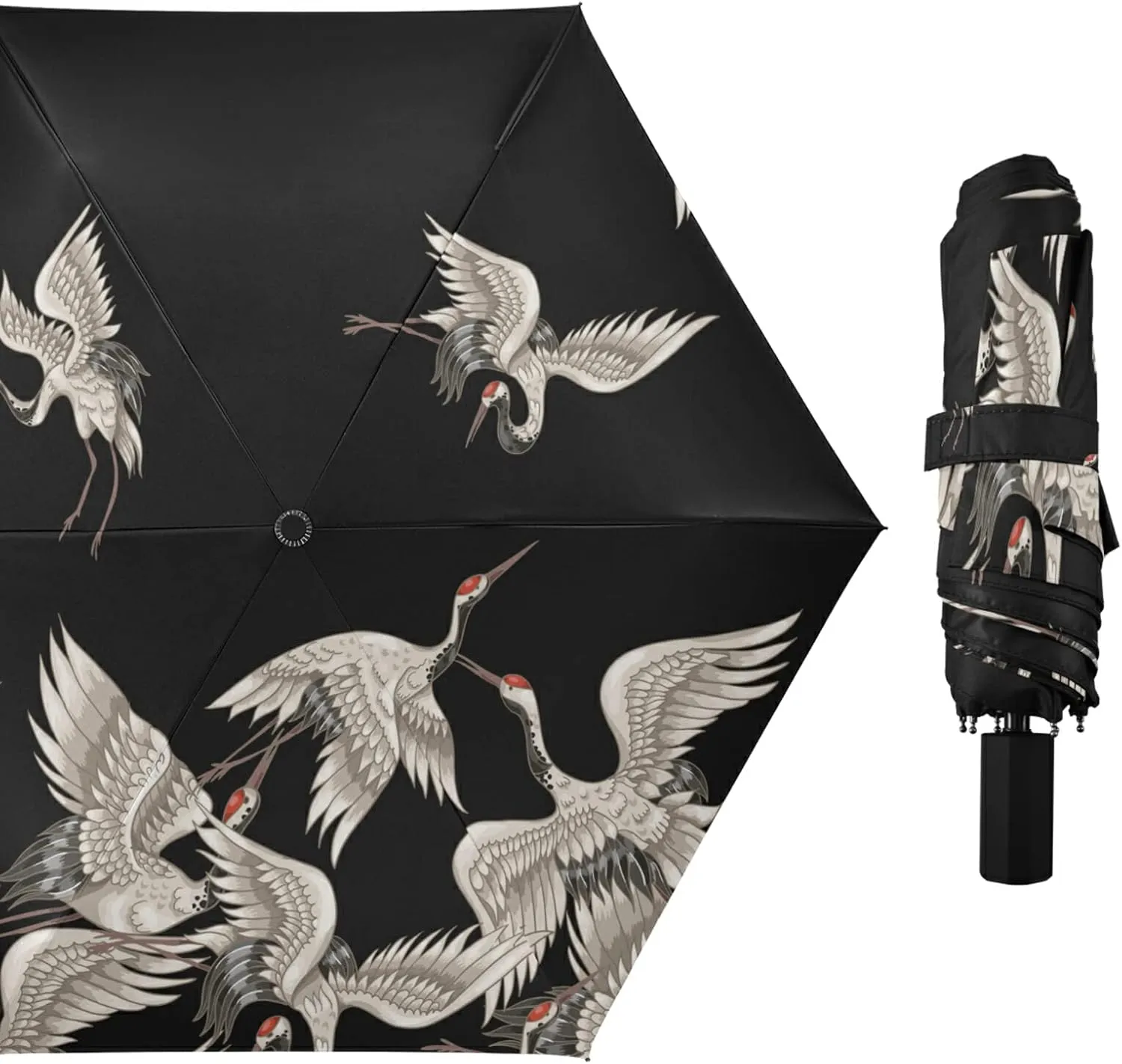 Oyihfvs Parasol Folding Umbrella, Reinforced Windproof Waterproof, Portable Compact Anti-UV Sun Rain Protection for Travel Outdoor