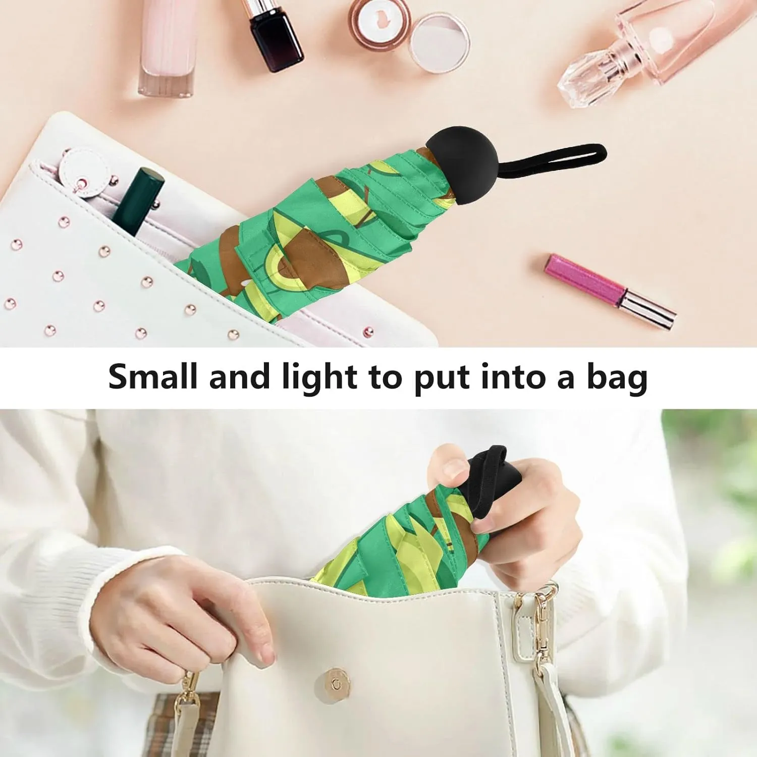 Oyihfvs Parasol Folding Umbrella, Reinforced Windproof Waterproof, Portable Compact Anti-UV Sun Rain Protection for Travel Outdoor
