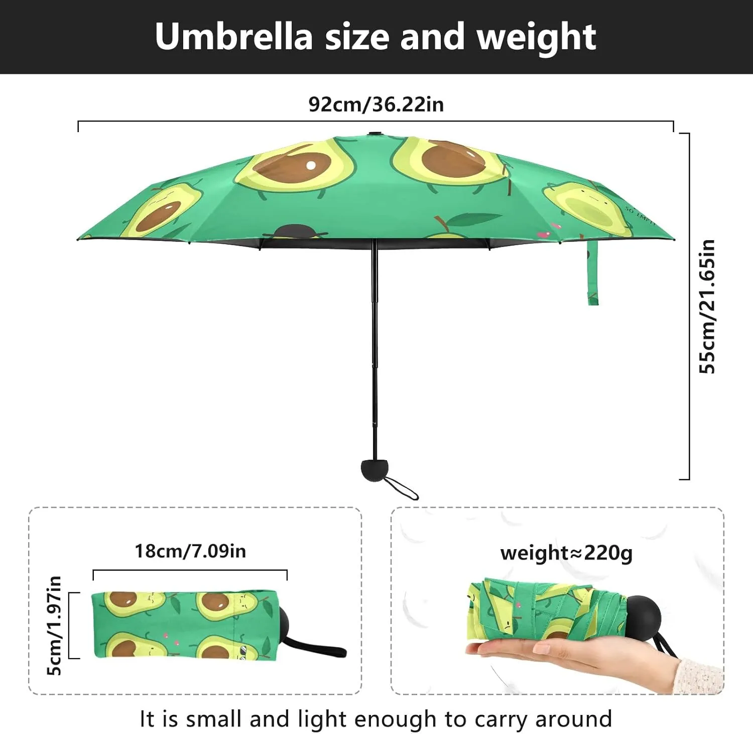 Oyihfvs Parasol Folding Umbrella, Reinforced Windproof Waterproof, Portable Compact Anti-UV Sun Rain Protection for Travel Outdoor