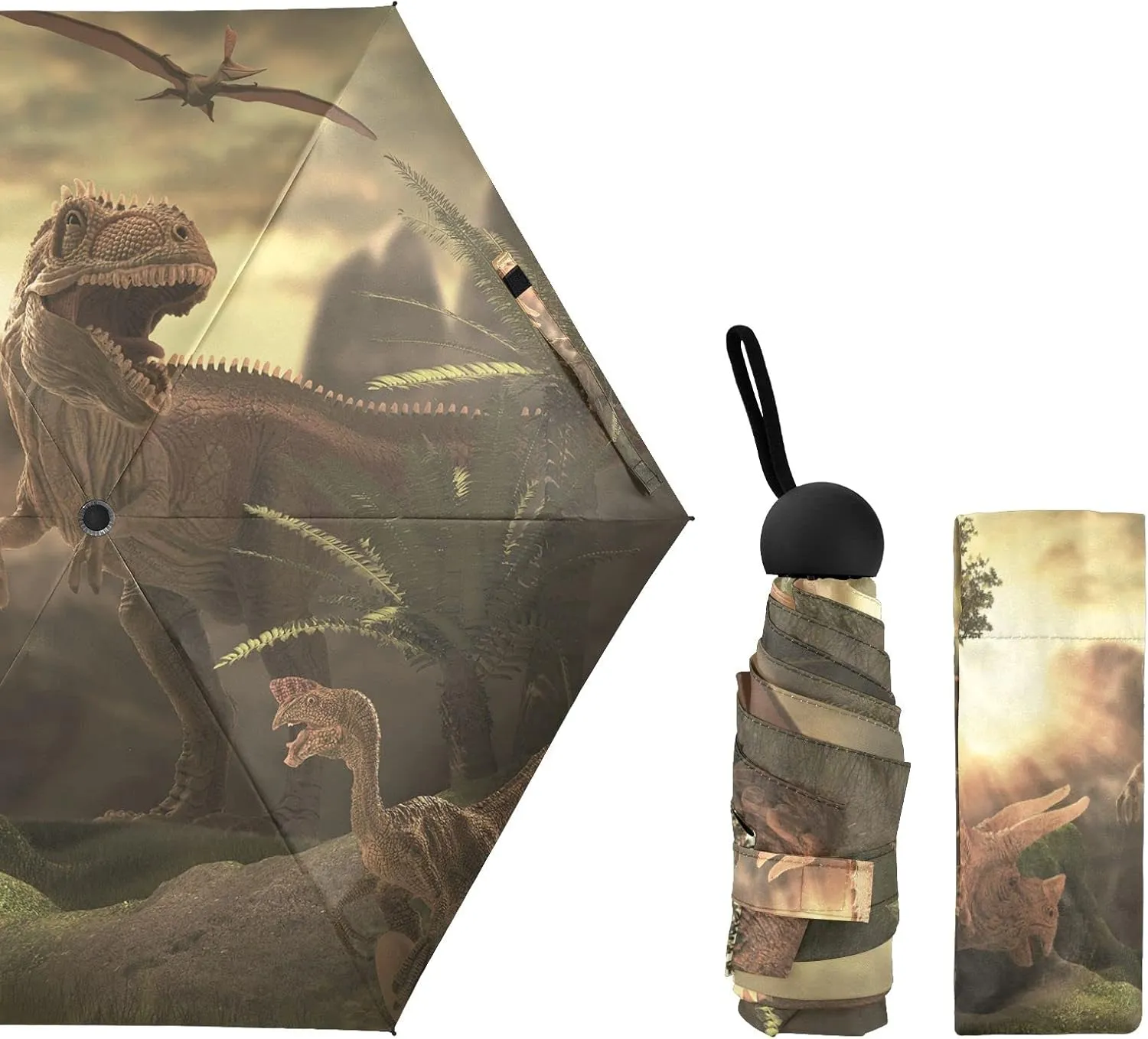Oyihfvs Parasol Folding Umbrella, Reinforced Windproof Waterproof, Portable Compact Anti-UV Sun Rain Protection for Travel Outdoor