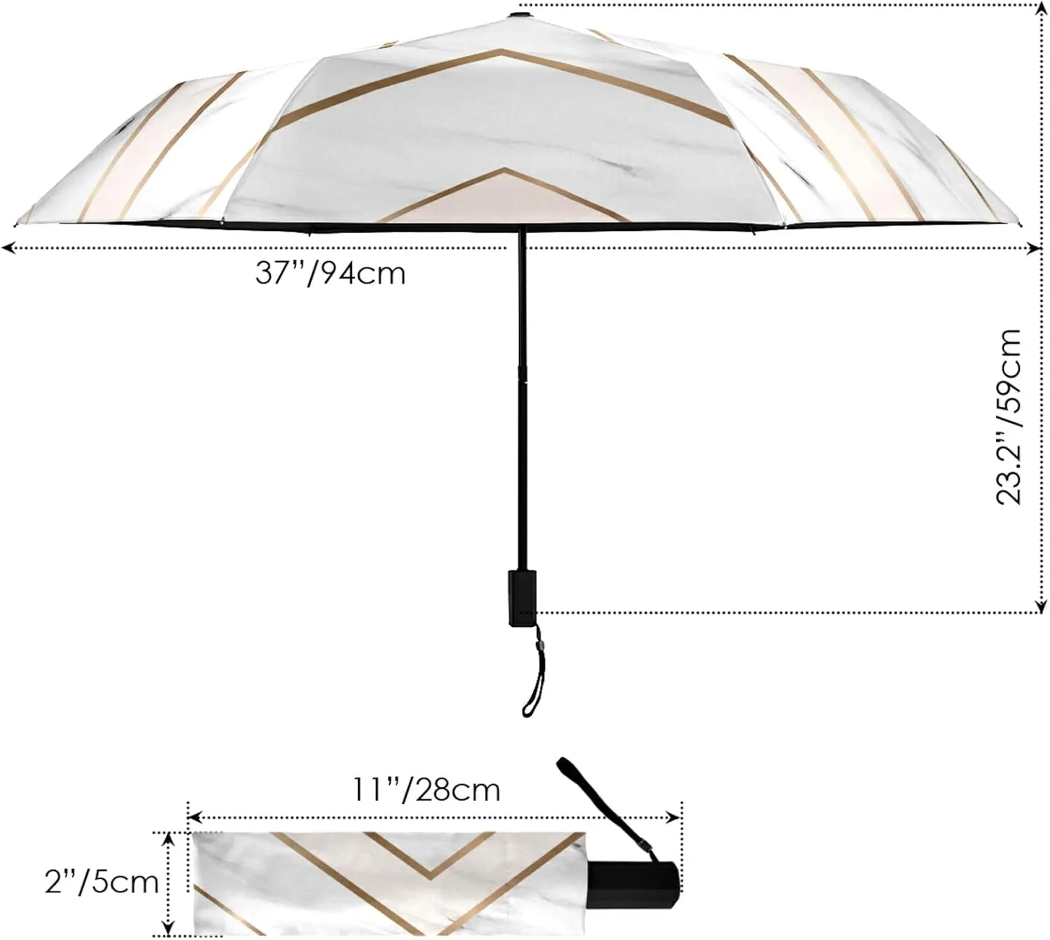 Oyihfvs Parasol Folding Umbrella, Reinforced Windproof Waterproof, Portable Compact Anti-UV Sun Rain Protection for Travel Outdoor