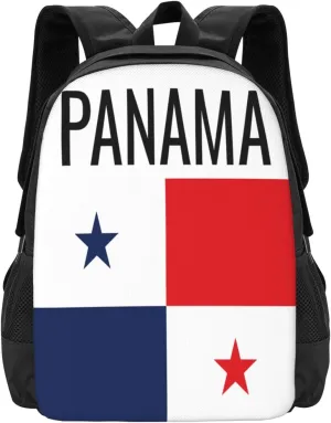 Panama flag Casual Backpacks Large Capacity Backpack Laptop Rucksack Sport Daypack Commuter Bags with Adjustable Strap for Traveling Camping