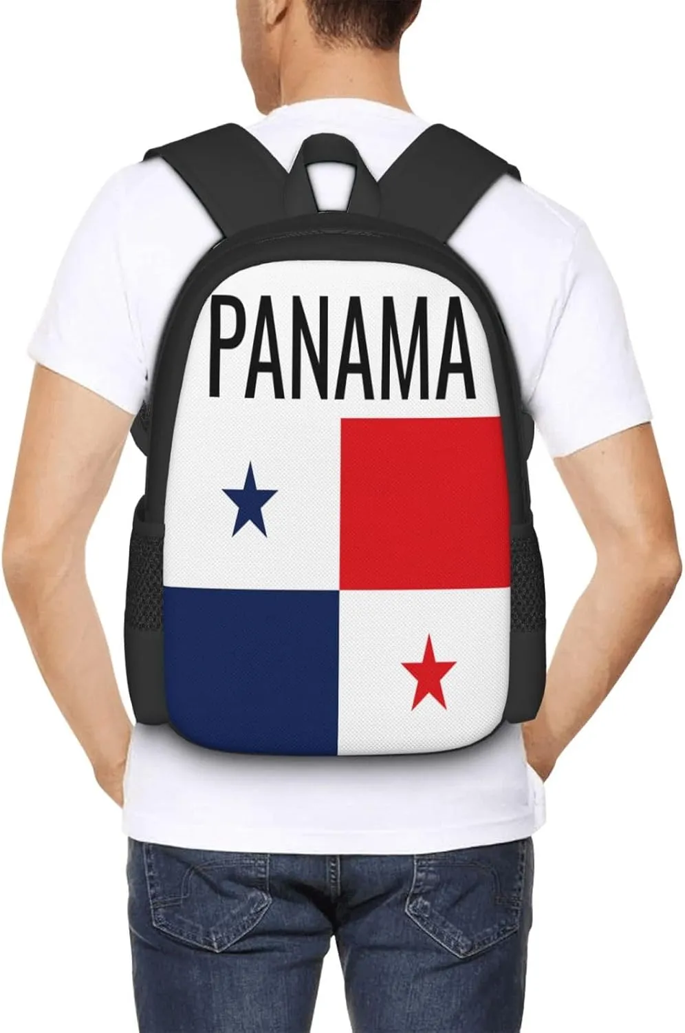 Panama flag Casual Backpacks Large Capacity Backpack Laptop Rucksack Sport Daypack Commuter Bags with Adjustable Strap for Traveling Camping