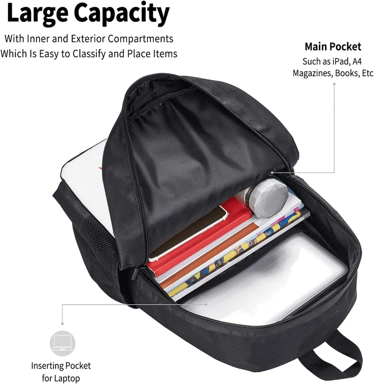 Panama flag Casual Backpacks Large Capacity Backpack Laptop Rucksack Sport Daypack Commuter Bags with Adjustable Strap for Traveling Camping