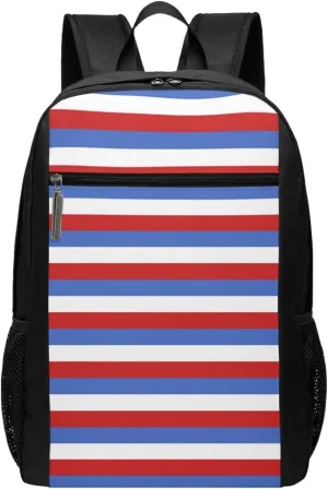 Panama Paraguay Flag Stripes Casual Backpacks Sports Backpack Large Capacity Travel Rucksack Laptop Daypack with Multi-Pockets Adjustable Strap Work Bag for Hiking