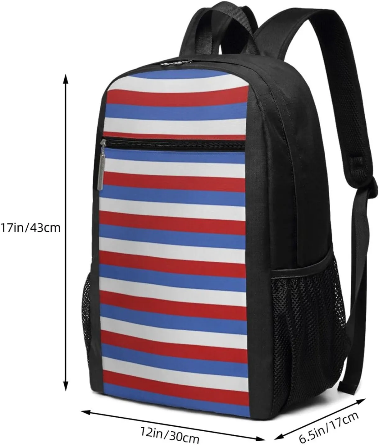 Panama Paraguay Flag Stripes Casual Backpacks Sports Backpack Large Capacity Travel Rucksack Laptop Daypack with Multi-Pockets Adjustable Strap Work Bag for Hiking