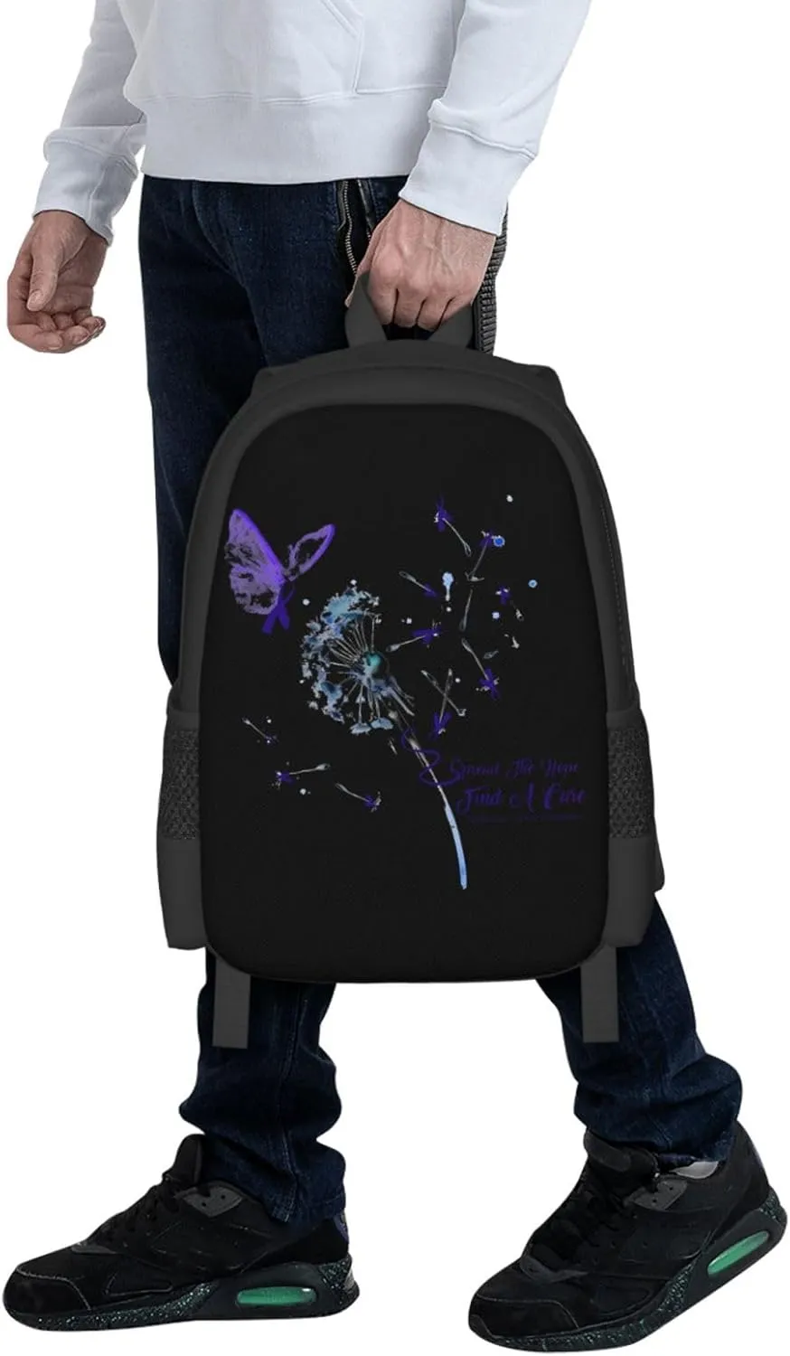 Pancreatic Cancer Awareness Backpack Lightweight Large Capacity Laptop Backpack Travel Backpacks for Unisex