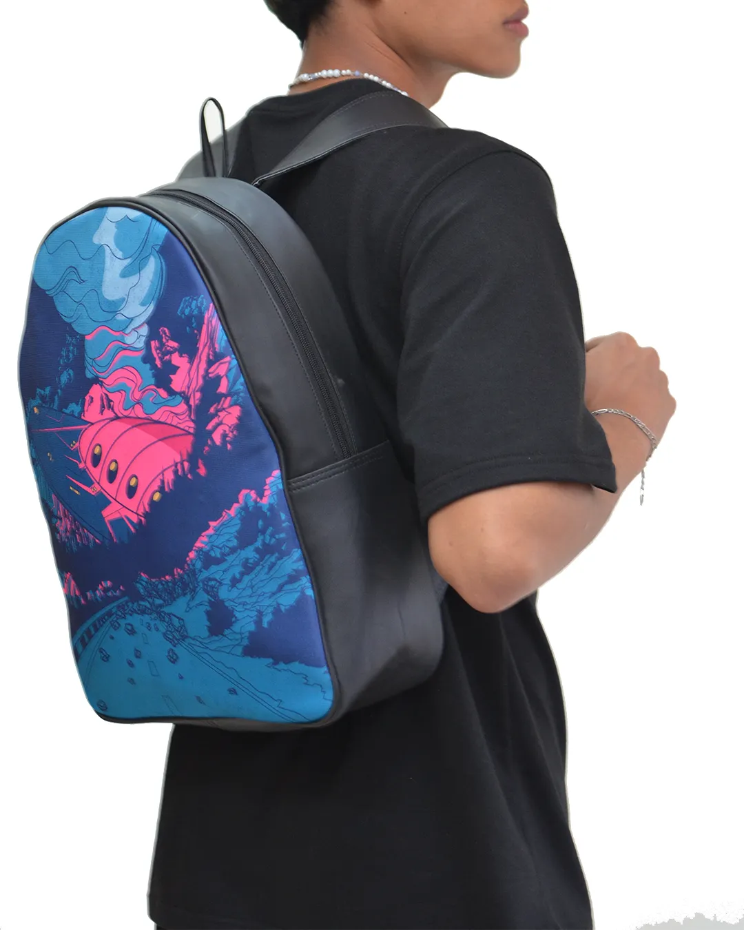 Parasyte D Faux Leather Backpack