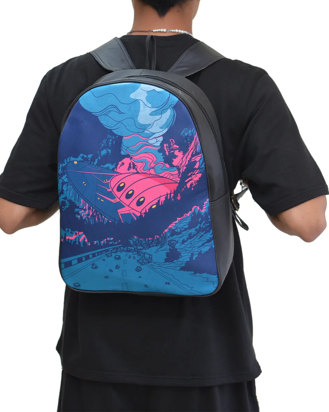 Parasyte D Faux Leather Backpack