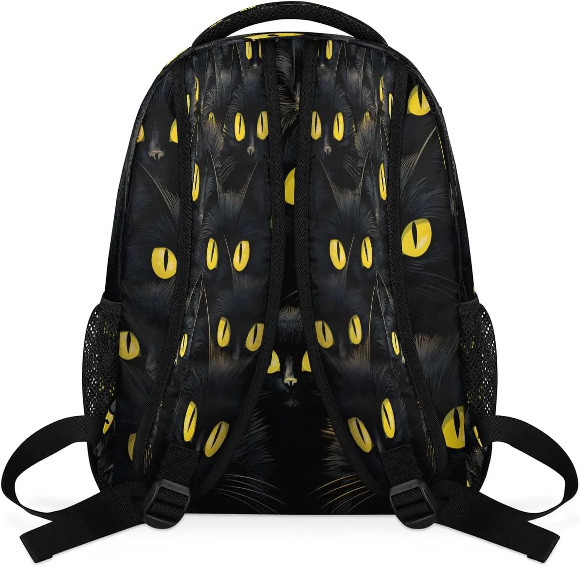 Pardick Black Cat Eyes Backpacks for Girls Boys, Travel Backpack Laptop Backpack Waterproof School Backpack Bookbags for Teens Kids Backpack with Multiple Pocket