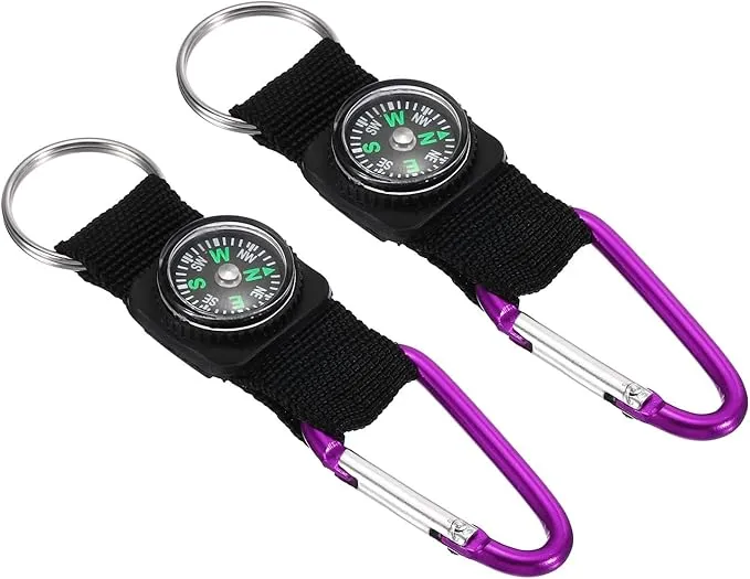 PATIKIL Compass Keychain Belt Clip, Party Favors for Camping Outdoors